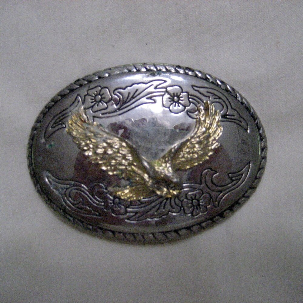 LARGE EAGLE BELT BUCKLE 3.5"X2.5" USA